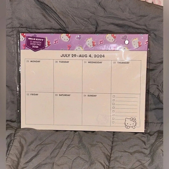 Hello Kitty 17 Month Desktop Calendar for 2025 Made by Sanrio - Picture 8 of 9